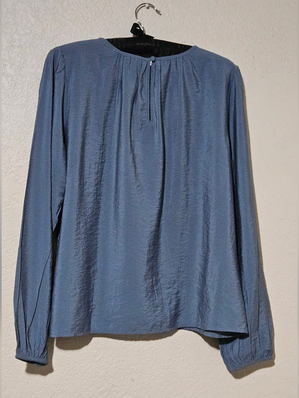 Loft Embroidered Blue Blouse Medium - Picture 4 of 7